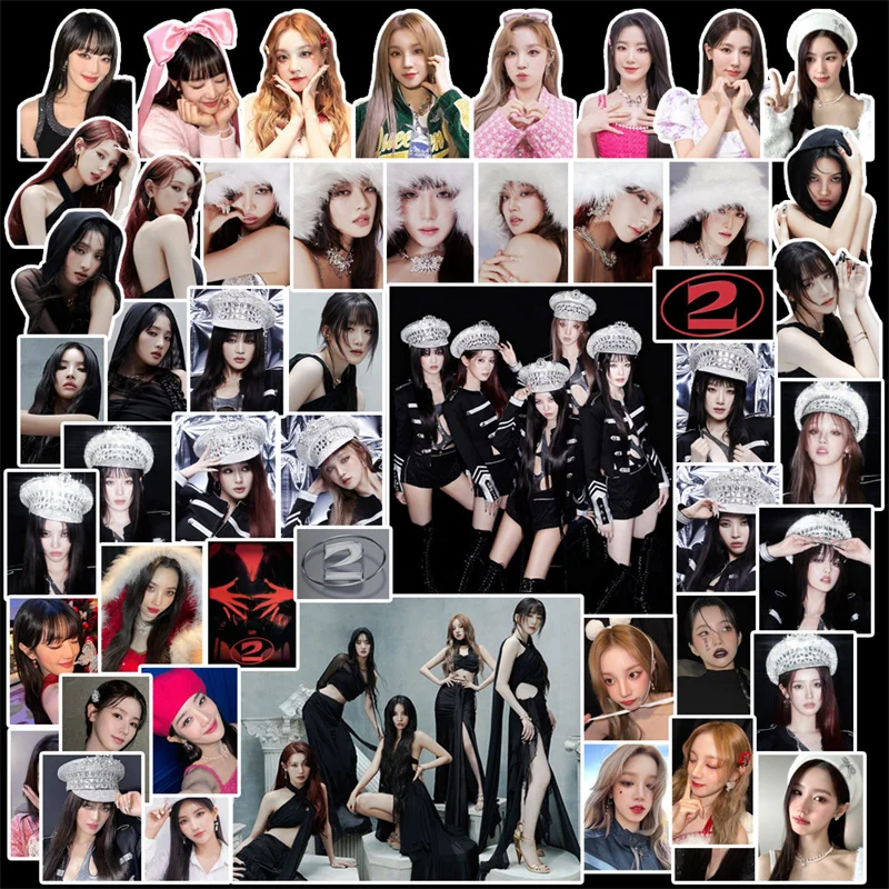 

KPOP 100 шт./комплект (G) Φ 2nd Full I-DLE MINNIE SHUHUA SOYEON MIYEON YUQI изысканные фотонаклейки GIDLE голографические Diy