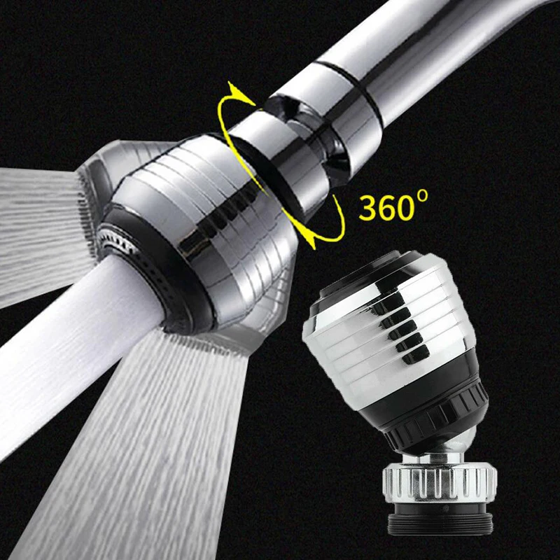 

ABS chrome Faucet Splash Nozzle Cleaning 360 degrees Rotatable Swivel Water Saving Tap Aerator Filter Flexible