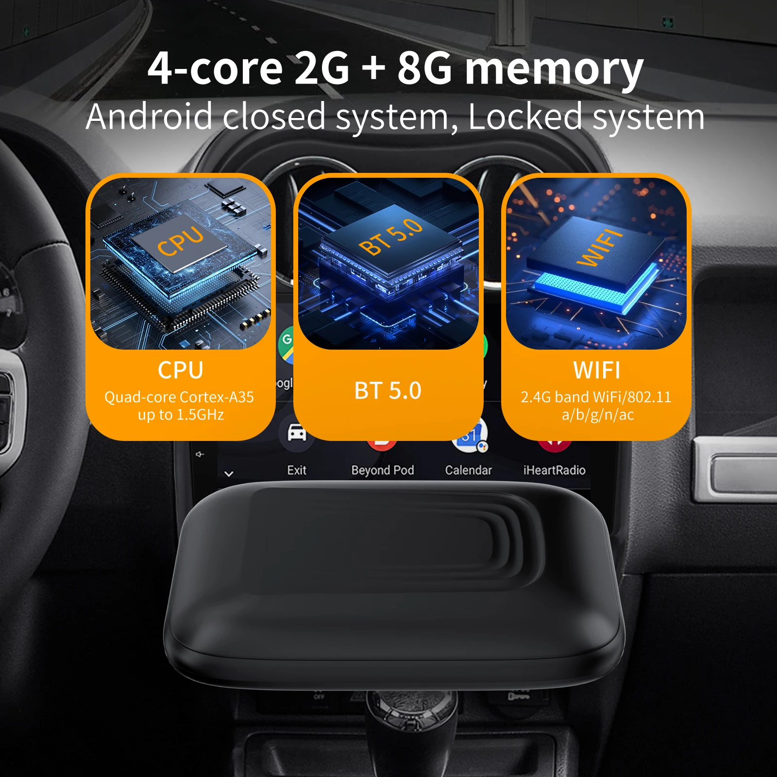 ȵ̵ AI BOX    Andorid ڵ  ÷̾ BT5.0 Ÿ ٰ BMW  ÷  ÷ 4ھ 2 + 8G WIFI  ȭ