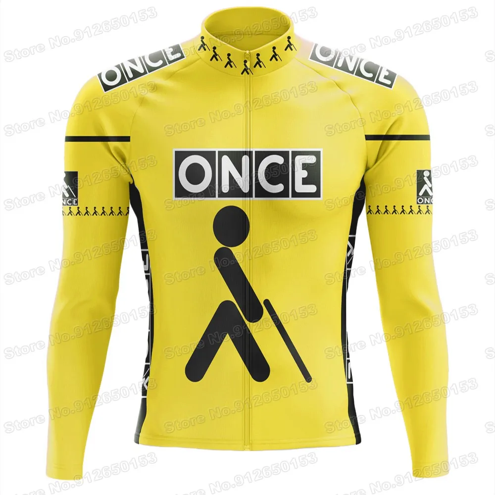 Once チームのサイクリングジャージ,長袖,レトロなレースの衣類,ロード