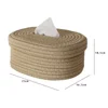 Tissue Box Cotton Rope Woven Tissue Box Storage Box Desktop Storage Box Pumping Paper Box Home Office Room Car Decor Tissue Box 6