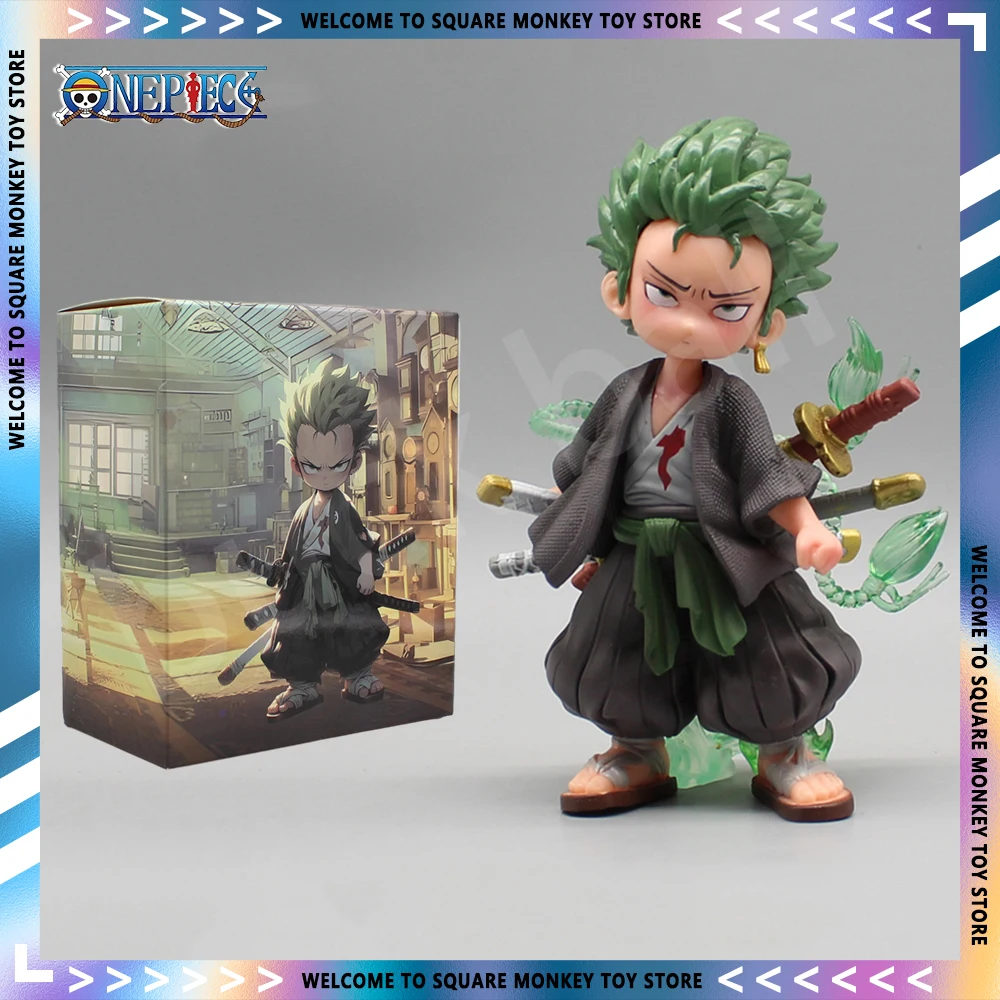 

One Piece Roronoa Zoro Anime Figure Cute Versin Zoro 14.5cm Figures PVC Statue Model Figurine Collection Ornament Kids Toy Gift