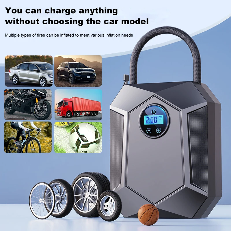 Portable Wireless Air Compressor – Smart Digital Tire Pump for Car, Bike, Motorcycle - GloreeWorld - Image 3