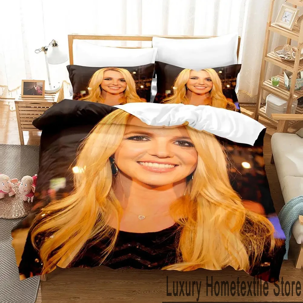 

Комплект постельного белья Britney Spears с 3D принтом для мальчиков и девочек, двойной, Королевский размер, пододеяльник, наволочка, кровать для мальчиков, для взрослых, домашний текстиль