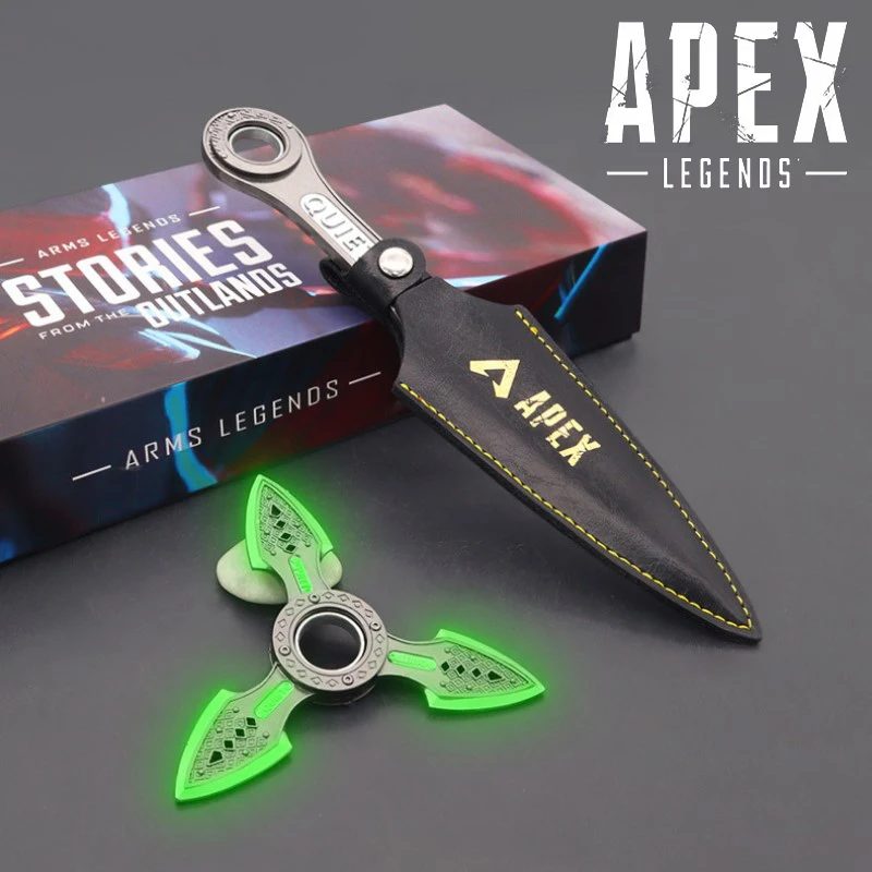 Apex Legends Heirloom Fluorescent Kunai Arc Star 2Set/Pcs Weapon  Octane Wraith Alloy Game Model Katana Sword Accessories Toys apex legends heirloom weapon wraith luminous kunai 15cm mini keychain portable model samurai katana knife game peripherals toys