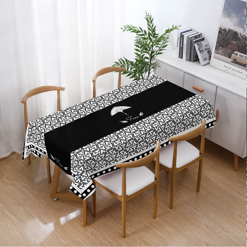 

Waterproof Tablecloths for Home Use Picnic Table Runner Rectangular Table Cover Dining Table Wedding Decoration Fireplace Mantel