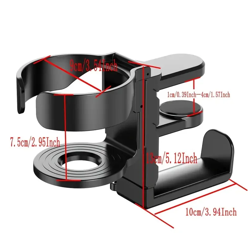 Headworn Aluminum Alloy Earphone Holder 2-in-1 Cup Storage Rack