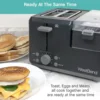 NEW 78500 Breakfast Station, 2-Slice Toaster with Removable Meat and Vegetable Warming Tray and Egg Cooker/Poacher, Black 3