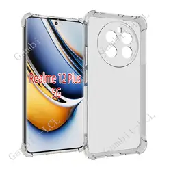 Premium Shockproof Anti-Fall Silicone TPU Case - Realme 12 Plus 5G for Realme 12 Plus 5G (Clear)