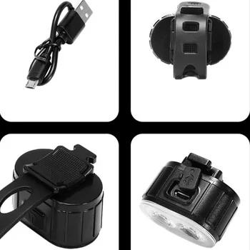 أضواء الدراجة LED مصباح الدراجة USB قابلة للشحن دراجة الضوء الأمامي والخلفي الضوء الأمامي الضوء الخلفي الدراجات فانوس الدراجة مصباح يدوي - Image 5
