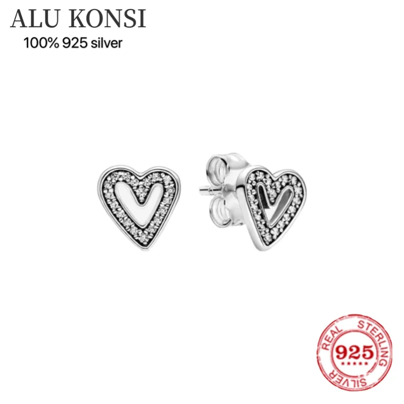 

Женские серьги из серебра 100% пробы, с цирконием