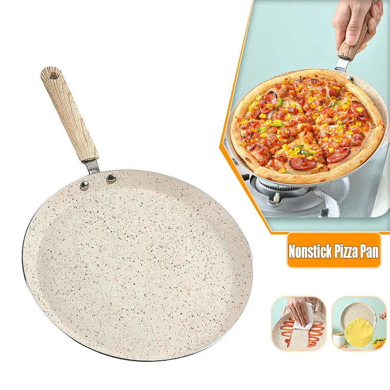 

6/8/10 Inch Nonstick Crepe Pizza Pan Maifan Stone Frying Pan Griddle Pancake Flat Skillet Tortilla Pan with Detachable Handle