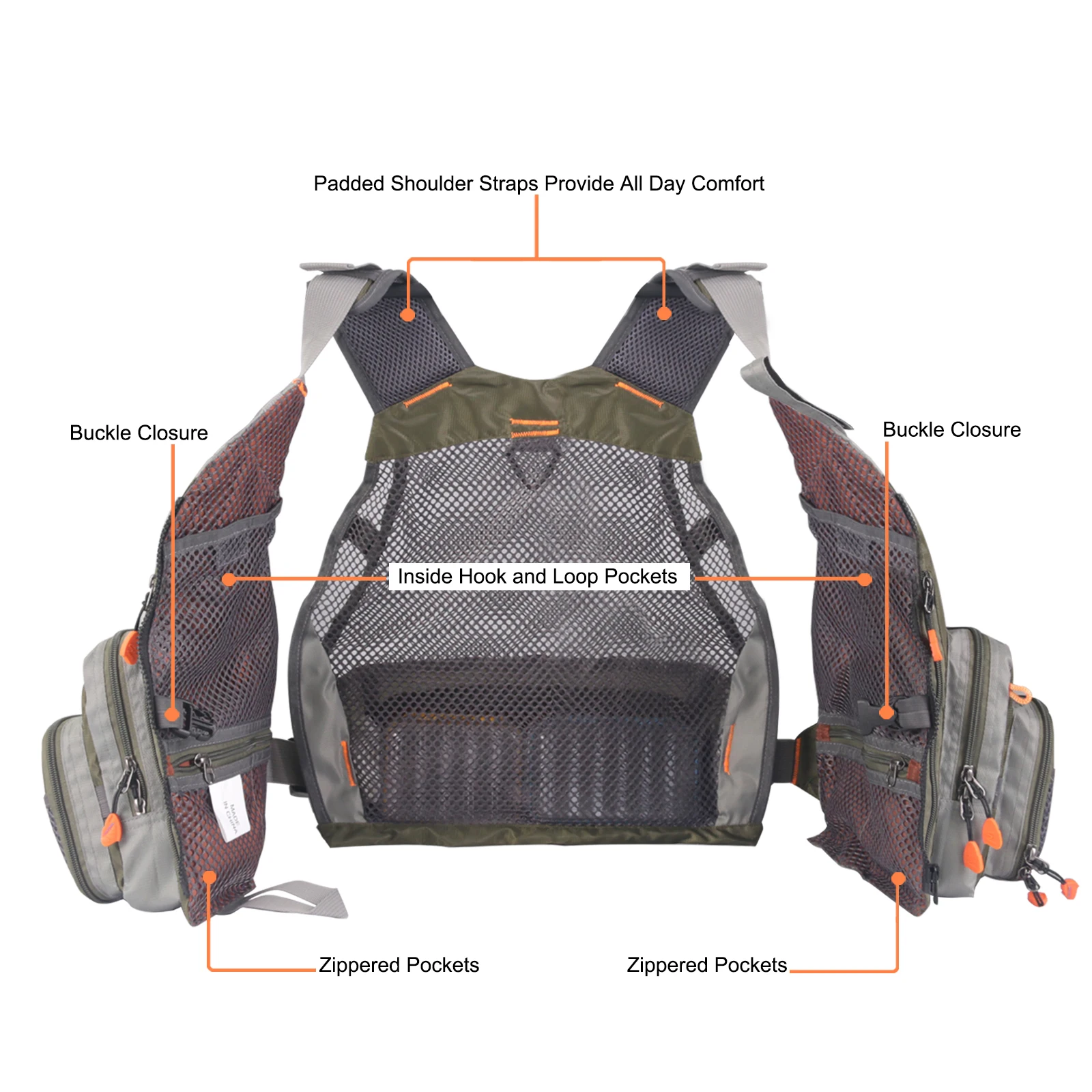 Fly Fishing Vest Pack for Trout Fishing Gear and Equipment Multifunction  Breathable Backpack Adjustable Size for Men and Women