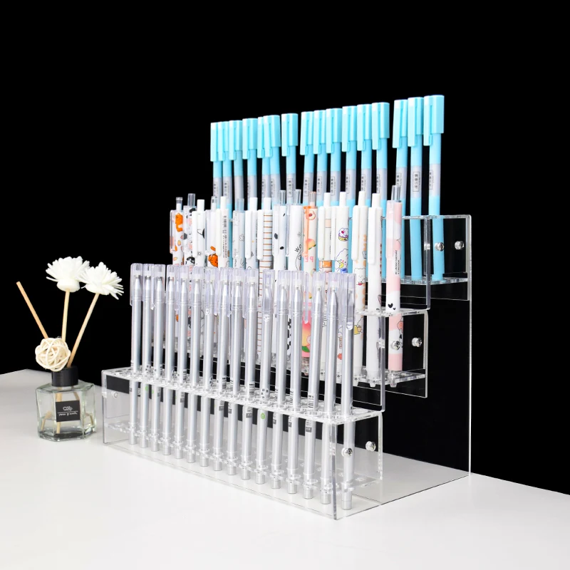Pen Stand Acrylic Eyeshadow Pen Display Stand Stationery Store Pencil Stand  Eyebrow Pencil Neutral Pen Ballpoint Pen Storage Box - Storage Holders &  Racks - AliExpress