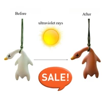 Funny Swing Goose Roasted White Roast Duck Car Pendant Swing Duck Car Hanging Ornament for Car Products Interior Accessories 1