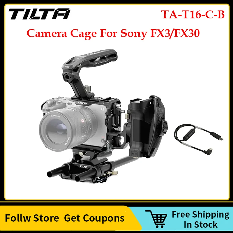 Tilta Ta-T16-C-B Gabbia Per Fotocamera Completa Per Kit Sony Fx3/Fx30 Pro Kit Base Fx3/Fx30 Armatura Protettiva Leggera