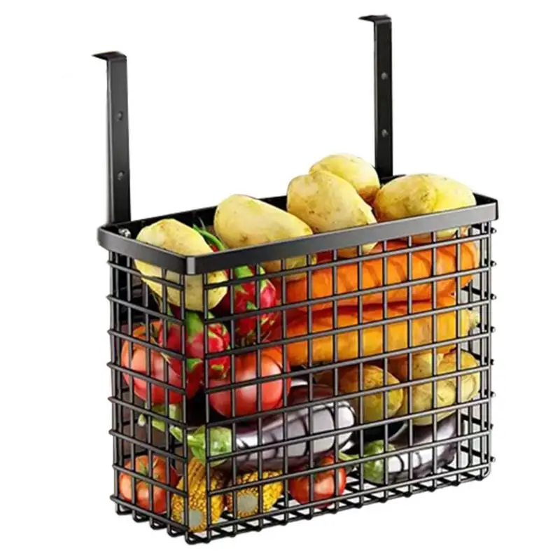 

Pantry Door Spice Rack Anti-Rust Carbon Steel Wall Mount Basket Cabinet Door Spice Rack Over Door Pantry Organizer For Kitchen