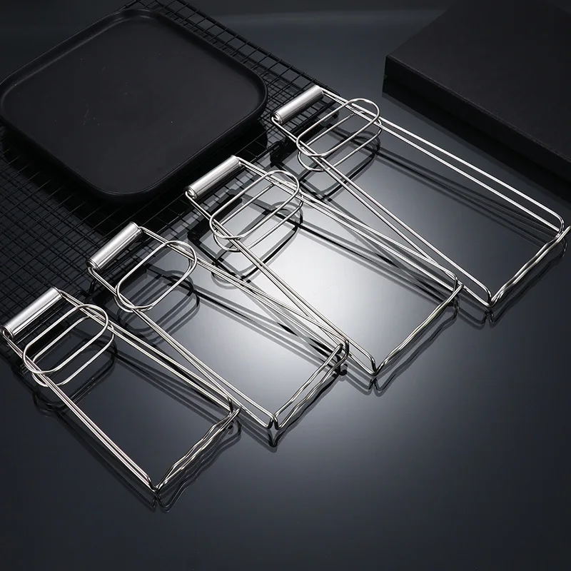 Stainless Steel Foldable Hot Dish Clamp Anti-Scald Bowl Clip Plate Pot Gripper Kitchen Utensil Holder Tool face protector