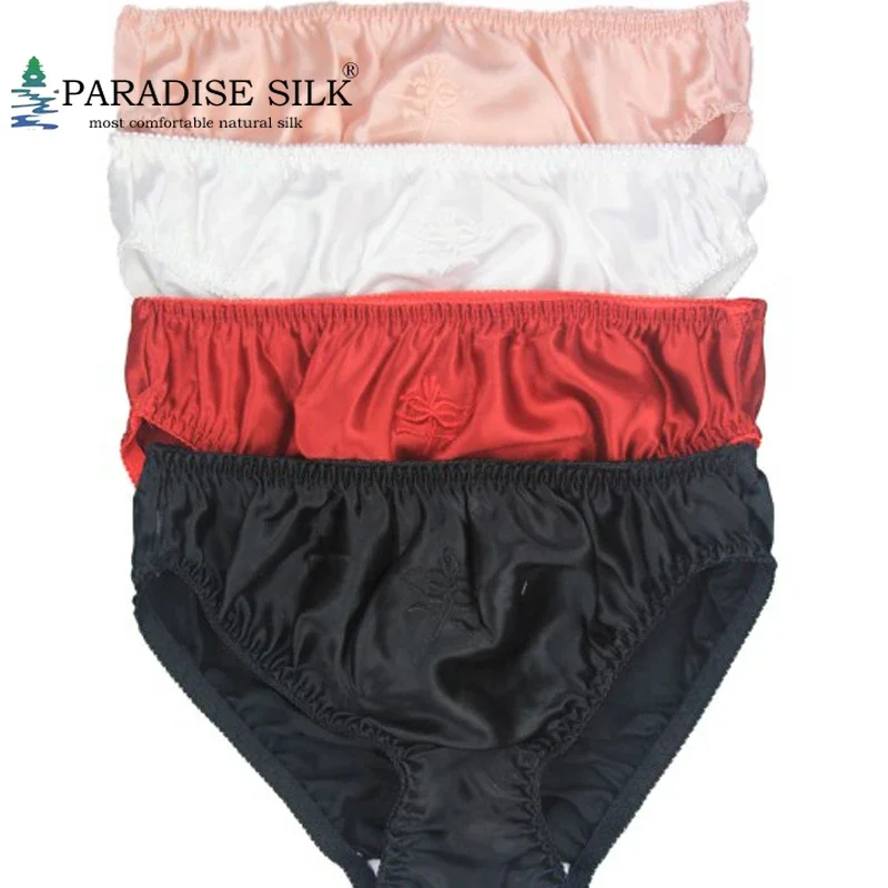 Offerta Speciale Intimo Donna Lotto 4 Paia 100% Seta Bikini Donna Slip Mutandine Cavallo In Cotone Taglia Us M L Xl Xxl