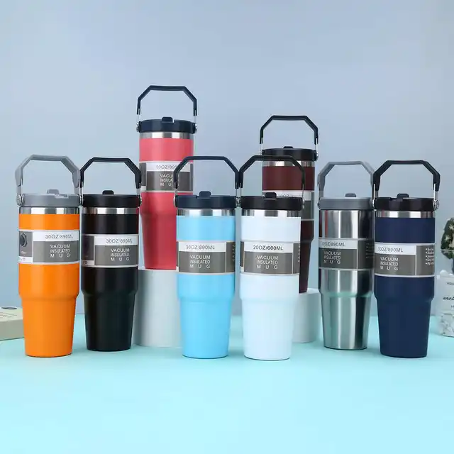 20/30oz Portable Vacuum Flask Car Insulated Cup Keep Cold and Heat Thermal Mug Sport Water Bottle Stainless Steel Thermos Bottle