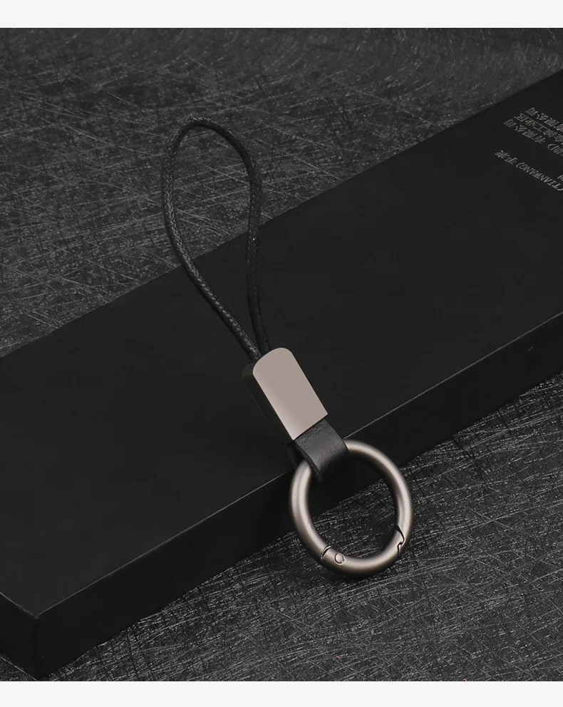 Einfache Metall-Schlüsselanhänger, Umhängeband, kreative Persönlichkeit, Auto-Schlüsselanhänger, Schnalle, einfache Ornamente für Männer und Frauen, kleine Geschenke – Detail 3