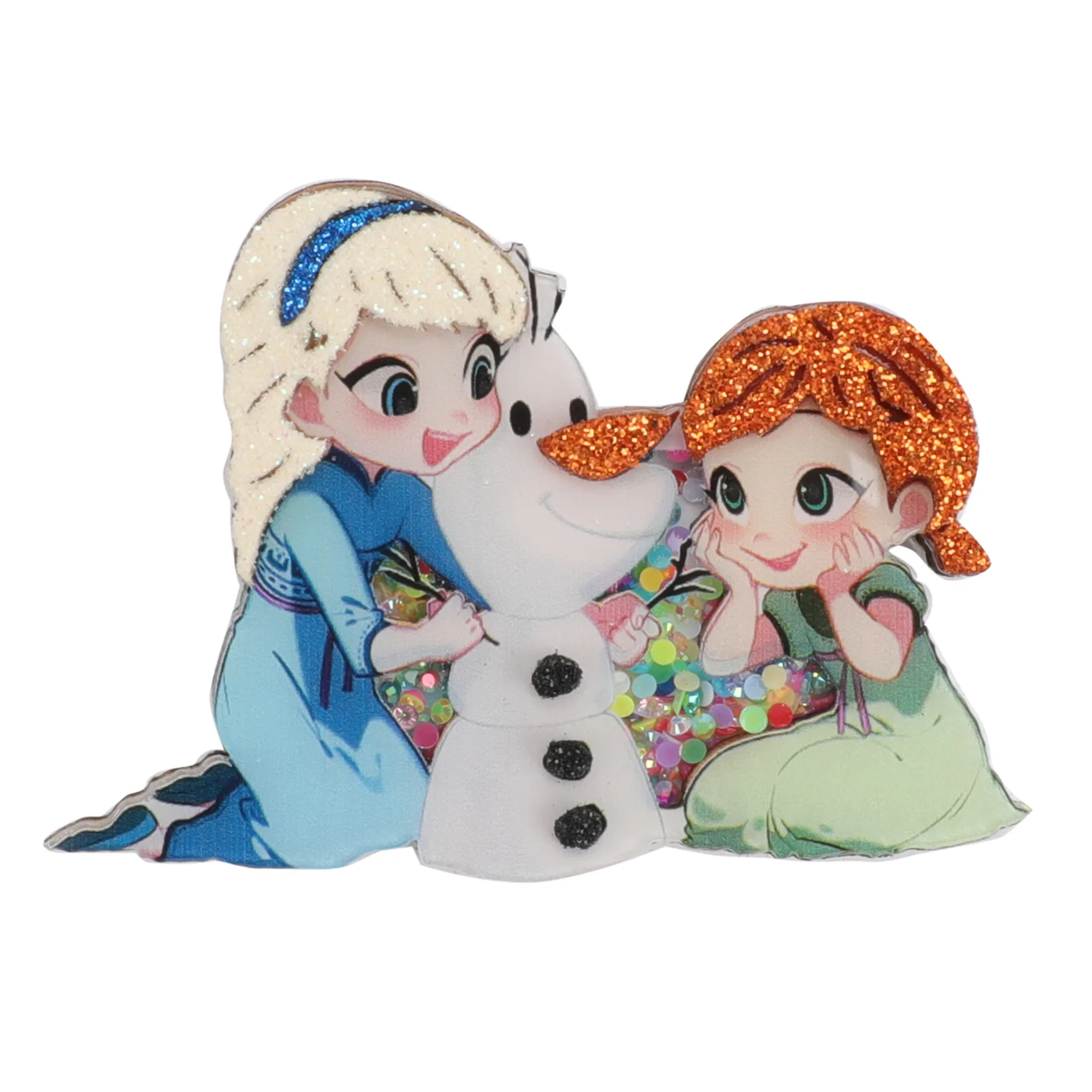 

5Pcs Disney Series Cute Girl Princess Pattern quicksand shaker resin cabochon DIY material accessories