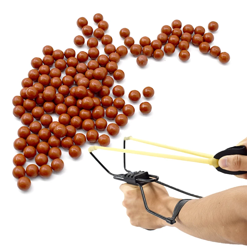 100pcs Multi-Colored 8mm Safety Mud Ball Slingshot Accessories Super Hard Ceramic Balls Outdoor Hunting Slingshot Ammo slingshot ammo