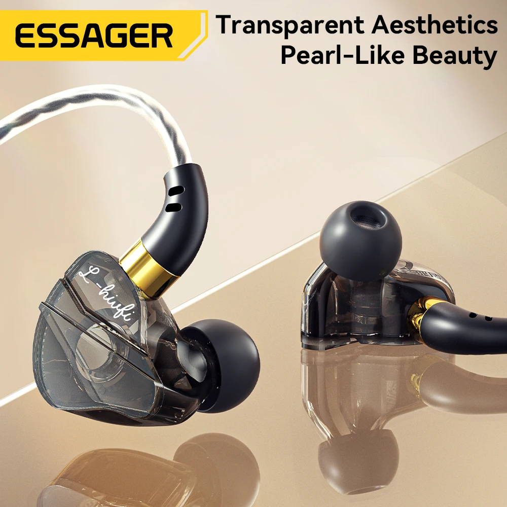 Essager 3.5mm Wired Headphones In Ear Type C Wired HiFi Headset Bass Stereo Sport Game Music Noice Cancelling Earbuds With Mic 2