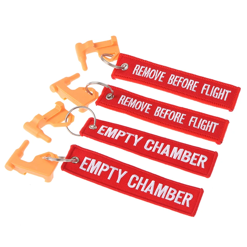 Tactical Safety Flag Tactical Safety Flag Signage EMPTY CHAMBER/ REMOVE BEFORE FIGHT Plastic Ensign Hunting Accessories Pennon Banner 2pcs 13*3cm