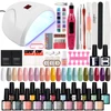 Nail Set Gel Nail Polish Set with UV LED Lamp Dryer Semi Permanent Gel Varnish Set Professional Nail Art Tools Kit Manicure Set 1
