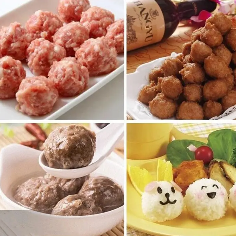 Meat Ball Maker 1 Set Of Fish Ball Shrimp Ball Round Rice Maker Stainless Steel Easy To Clean Kitchen Gadgets