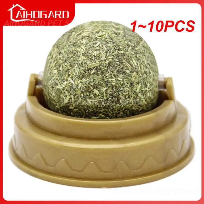 

1 ~ 10 шт. искусственная кошка, настенная наклейка-шарик, игрушка, лечебные натуральные шарики для удаления волос, для улучшения пищеварения, закуска для кошачьей травы