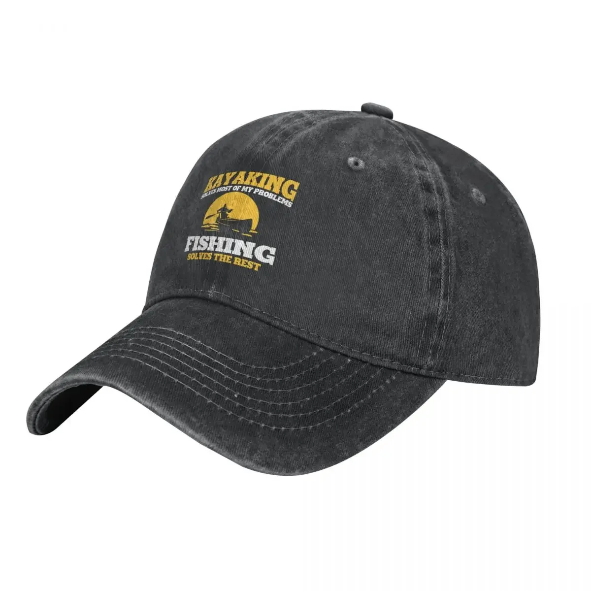 

Kayaking solves most of my problems fishing solves the rest Cowboy Hat foam party Hat fashionable Sports Cap Caps Male Women's