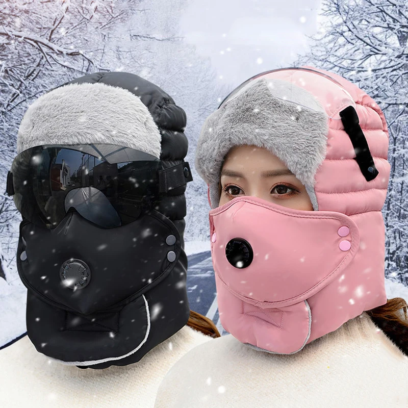 Outdoor Winter Fashion Warm Hiking Hat Men Thickeng Ski Hats for