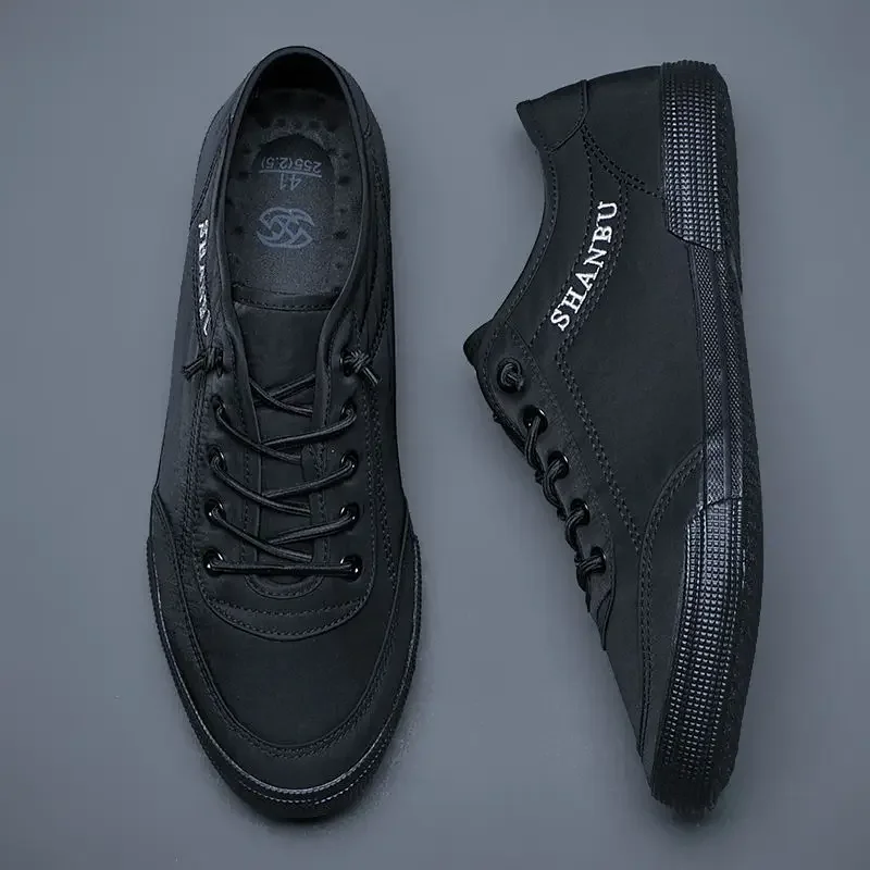 

Мужские повседневные лоферы, модель 2023 года, весенние дышащие холщовые кроссовки со шнуровкой и впитыванием пота