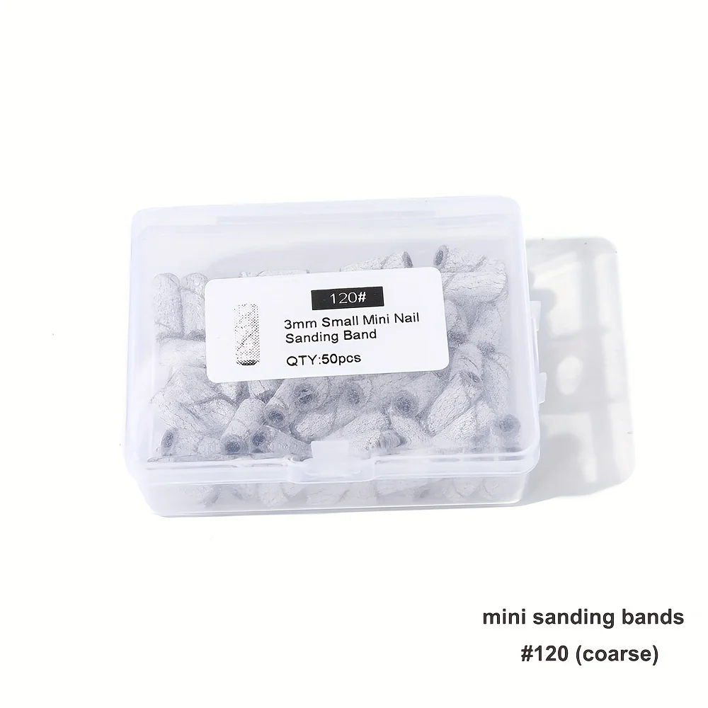Sanding Bands For Nail Art, 80/120/180/240 Grit, Mini Nail Drill Bits For Manicure And Pedicure 6