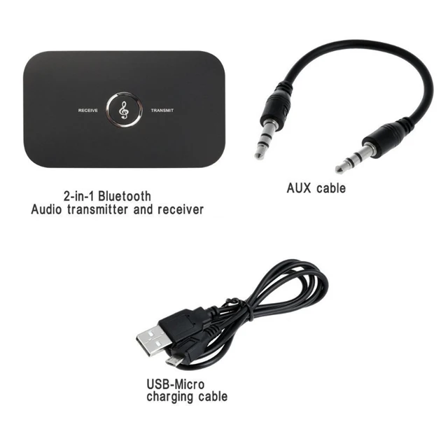 2in1 Trasmettitore Wireless Bluetooth Audio per Auto Ricevitore Hifi MP3 adattatore RCA AUX 