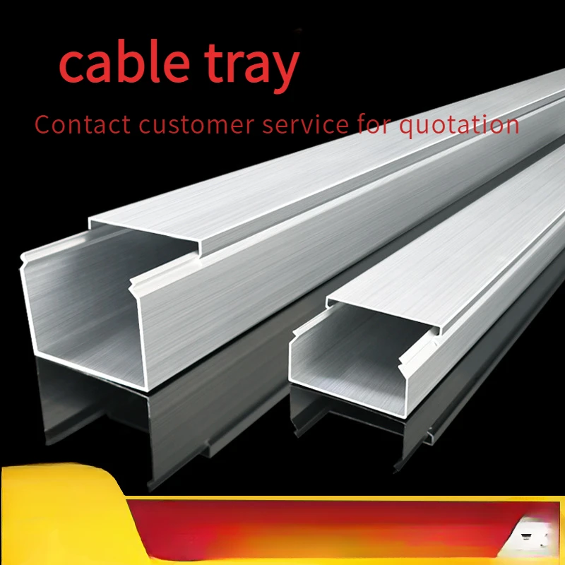 Aluminum Alloy Wire Groove Square Metal Snap Buckle Cloth Pressure Cable Network Line Hidden Decoration Through Slot Bridge