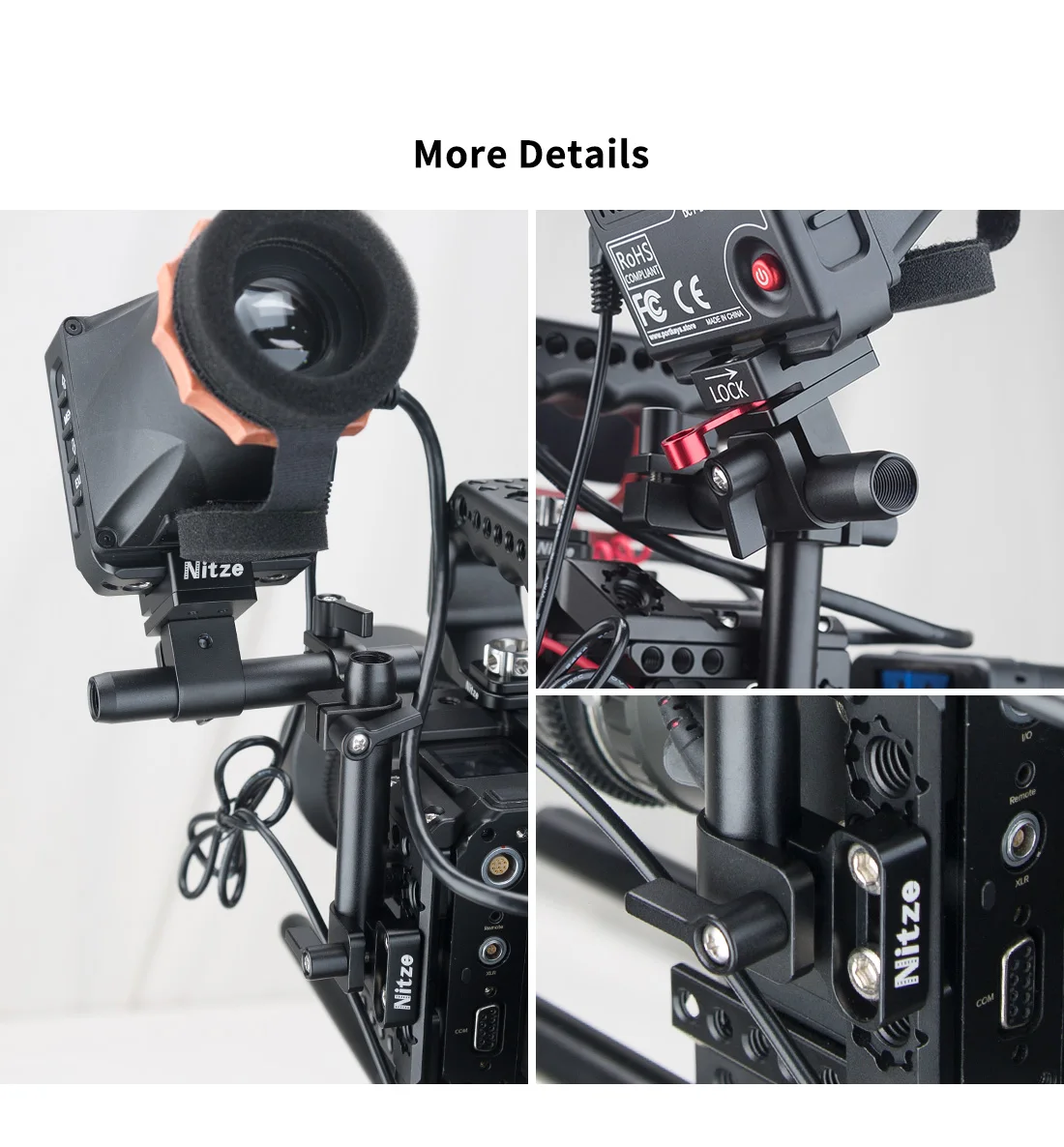 Фото Крепление Nitze EVF с 15-миллиметровыми стержнями и QR-зажимом NATO для портативных ключей LEYE EVF №3