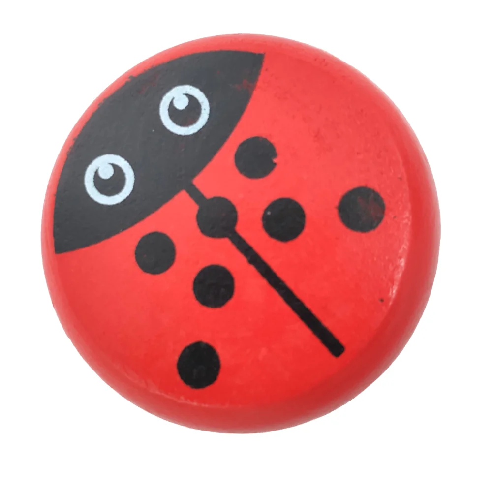 Wooden Yoyo Ball Kids Wood String Toy Safe YoYo For Hobby Collectibles Ladybird Pattern Design Small