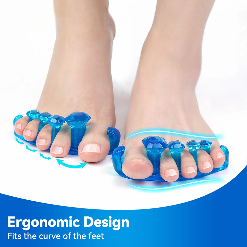Silicone Toe Separator Orthopedic Toe Spacer Stress Relief Bunion Corrector Gel Spreader for Women & Men toe separators toe corrector toe spreader