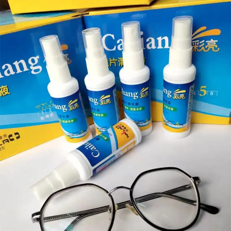 5PCS 50ML Lens Cleaner Glasses Sunglasses Eyeglass Cleaning Solution Spray Bottle Glasses Cleaner Supplies Eyewear Accessories