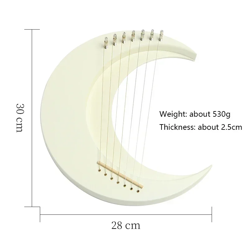 Harp Instruments 7 Strings Instrument Gift Wood Beginner Musical Lyre Simple Design Lyre Musical Greece Harp Adults