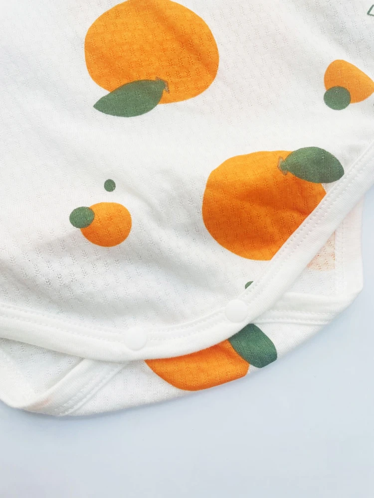 Baby clothes baby sleepsuit 3-24M infant baby girl bodysuit summer short sleeve cute fruit printed cotton knitted onesies comfort breathable romper