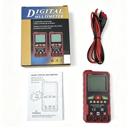 Compact Auto - Ranging Digital Multimeter with Backlit LCD Display (Red)