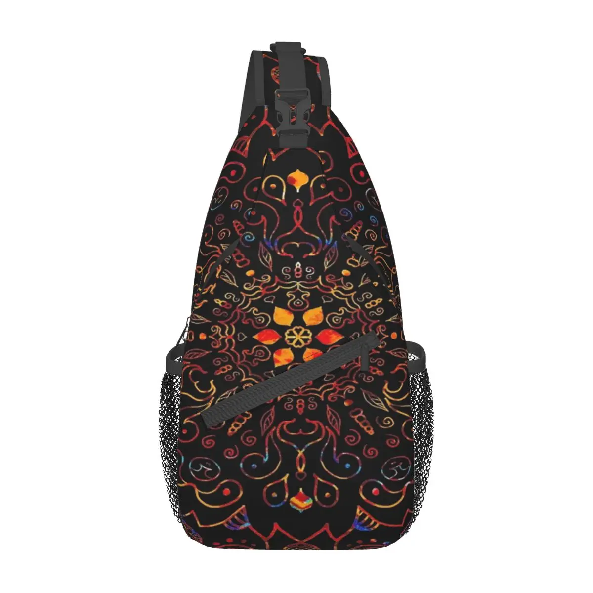 

Mandala With Black Background Chest Bag Trendy Portable Gift Nice gift Customizable