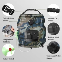 Sac de douche solaire 20L, chauffage solaire, sac de douche de camping, tuyau parfait, pommeau de douche commutable marche-arrêt, douche portable 4