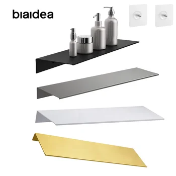 ลอยห้องน้ําชั้นวางโดยไม่ต้องเจาะจัดเก็บRack Home Organizer Ledge Hardwaresตู้อุปกรณ์ครัวห้องน้ํา 1