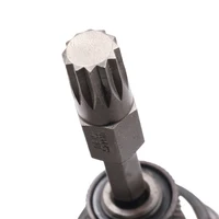 Tournevis Torx cannelé à 12 points, embout de 1/4 pouces, tige hexagonale, tête de perceuse à vent 50mm, clé à vis magnétique M4 M5 M6 M7 M8 M10 M12 7 pièces 6