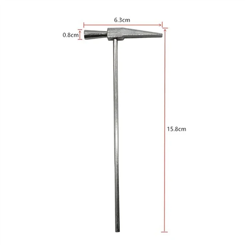 Geological Hammer with Pointed Tip & Rubber Grip, 16.3cm/ 15.8cm Alloy Geologist Hammer Masonry